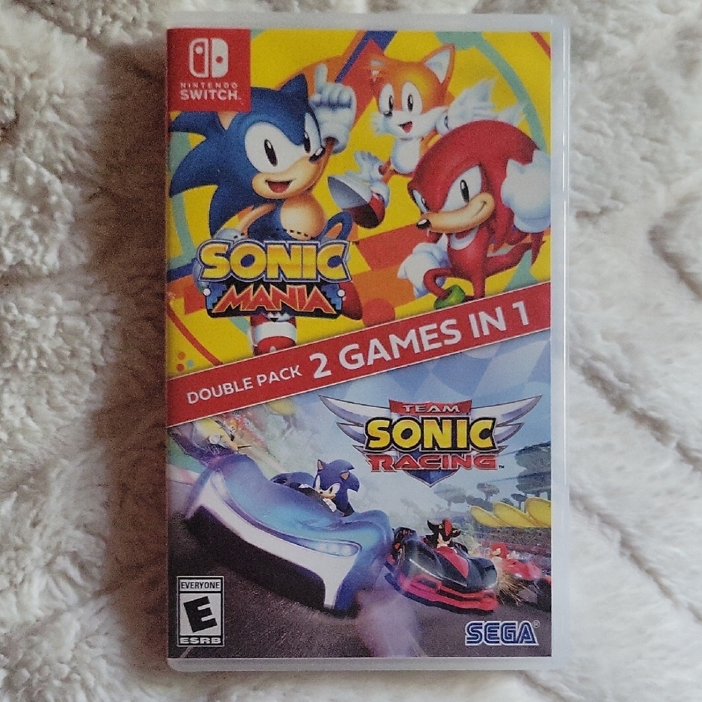 Nintendo Switch Blue Red Sonic Mania Team Racing Bundle